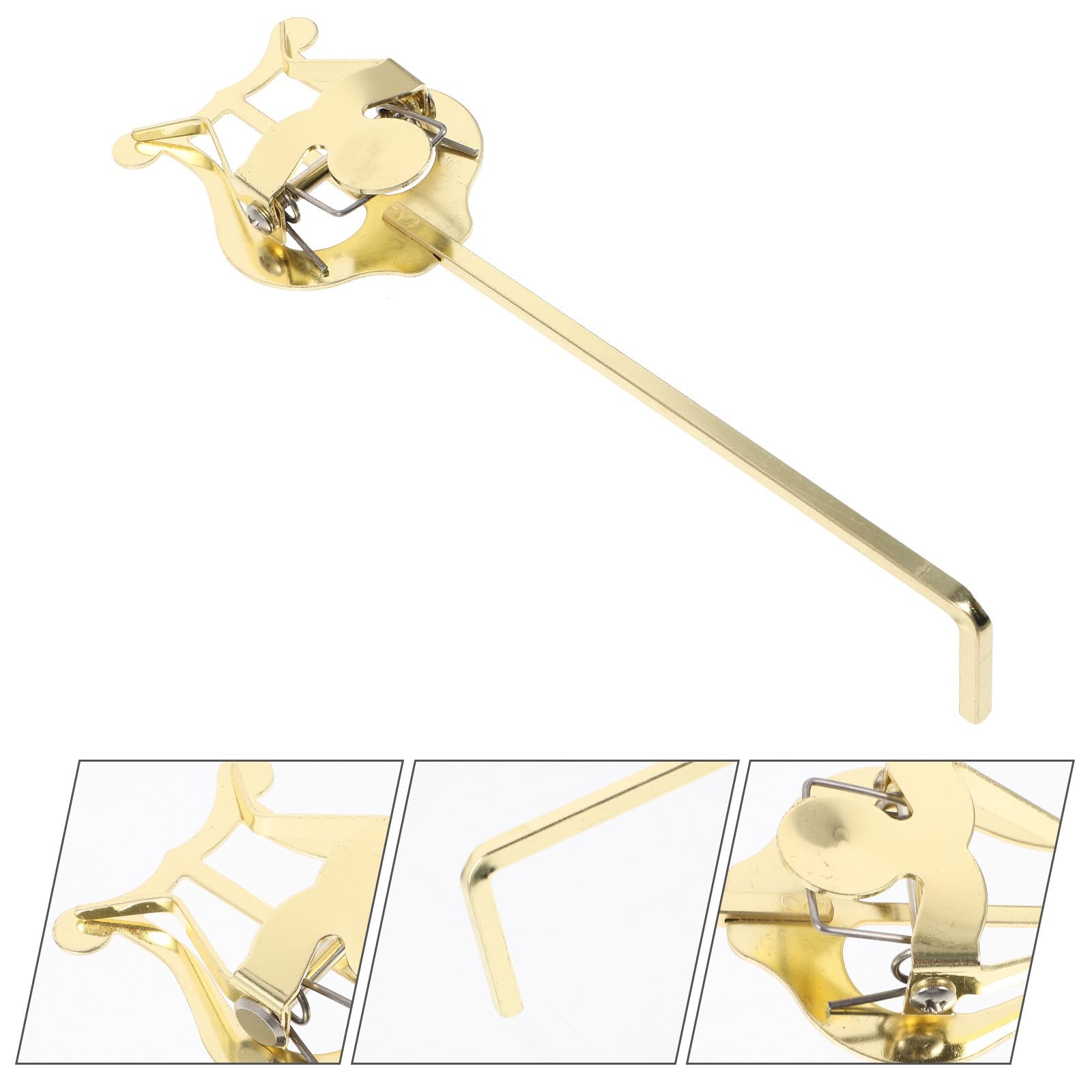 Porte-partitions pour Trompette de Marche en Métal Or Construction Robuste et Prise Sûre, Accessoire Portable Pratique pour Cornet et Trompette