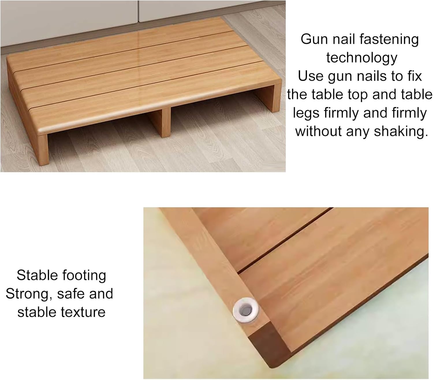 Step Stool, Foot Stool for Adults and Kids, One Step Stools with Non-Slip Mat, Stepping Stool for Bathroom Kitchen and Bedroom (Size : 60x40x11cm)