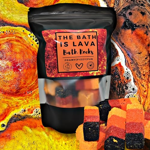 The Bath is Lava - Fizzy Bath Bomb Rocks - Volcano Gift Kids Boy Girl Gift Body Skin Care