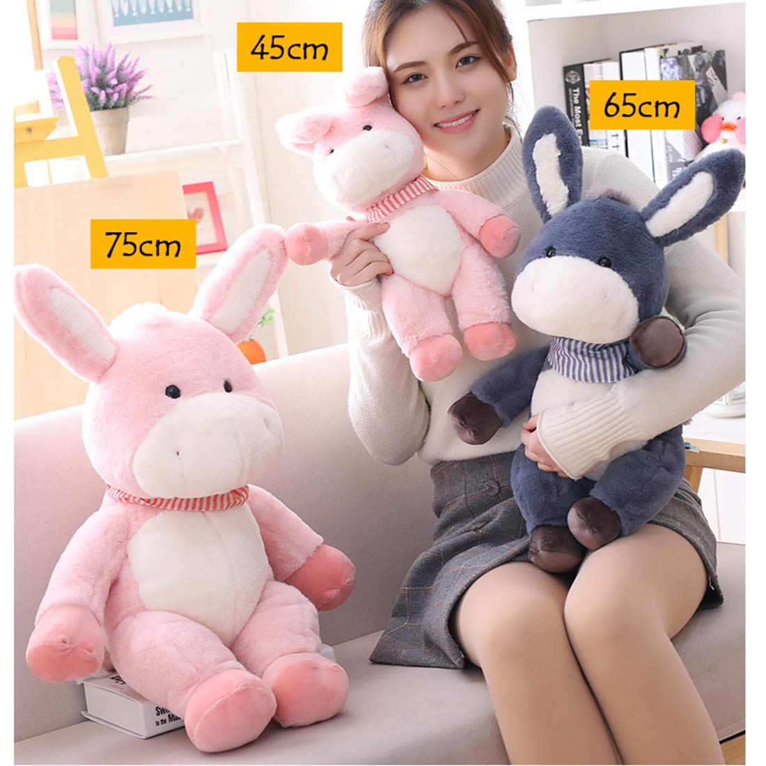 Amazon.co.jp: ぬいぐるみ ロバ キャラクター ブルー 65cm 抱きまくら