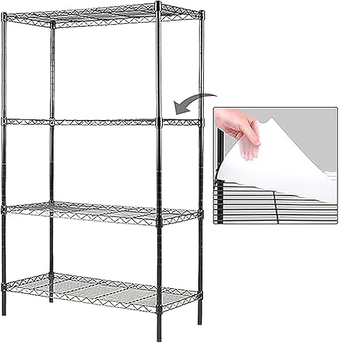 Estantería de 4 estantes, estante de alambre de acero con 4 estantes, capacidad de carga de 100 libras por estante, estantes de almacenamiento de