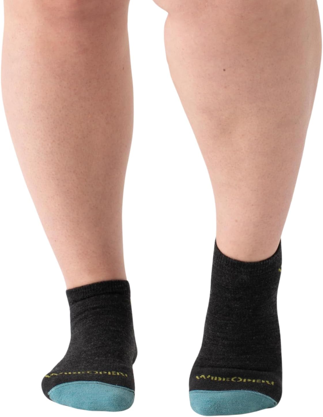 Wide Open No Show Merino Wool Socks for Women - Everyday Ankle Socks for Wide Feet
