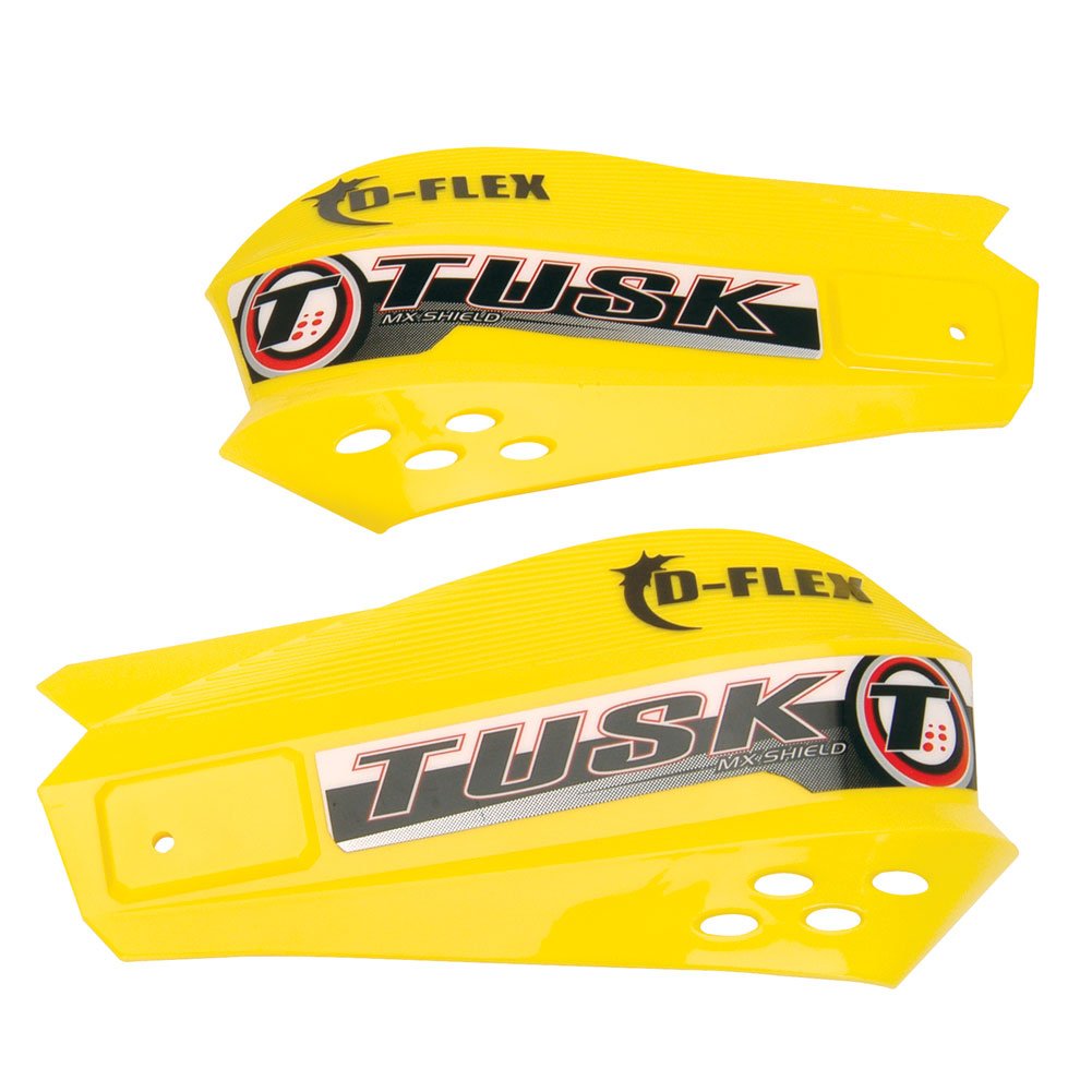 Tusk MX D-Flex Replacement Hand Shields – Plastic Handguard Covers For Dirt Bikes (Yellow) - View #5
