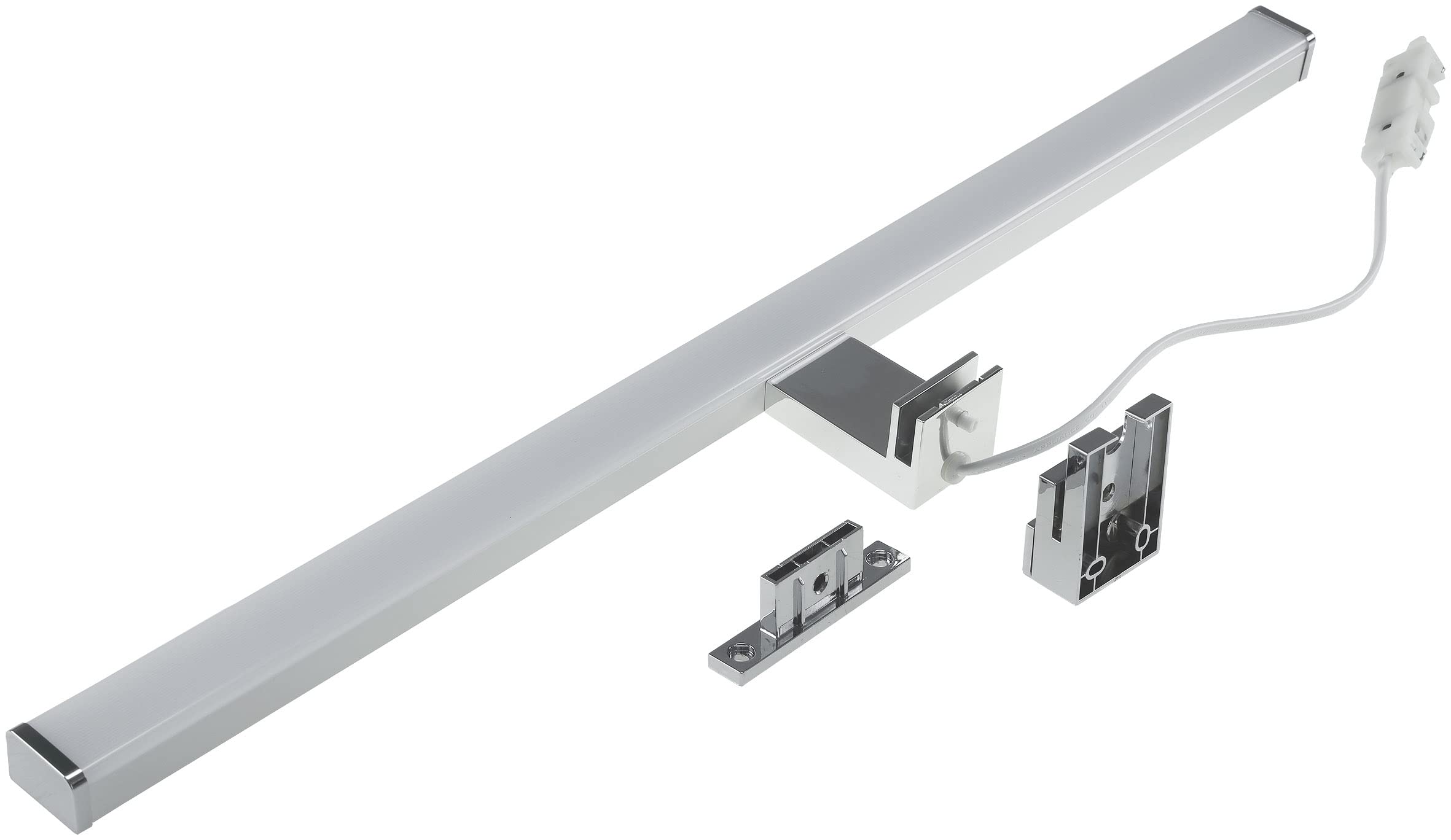 ChiliTec LED Spiegelleuchte 60cm Badezimmerleuchte IP44 230V Badbeleuchtung 1600 Lumen Licht Neutralweiß Gehäuse Alu Farbe Silber