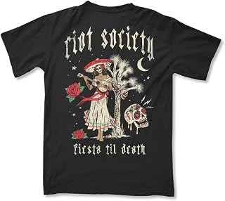 Riot Society Men's Short Sleeve Graphic and Embroidered Fashion T-Shirt