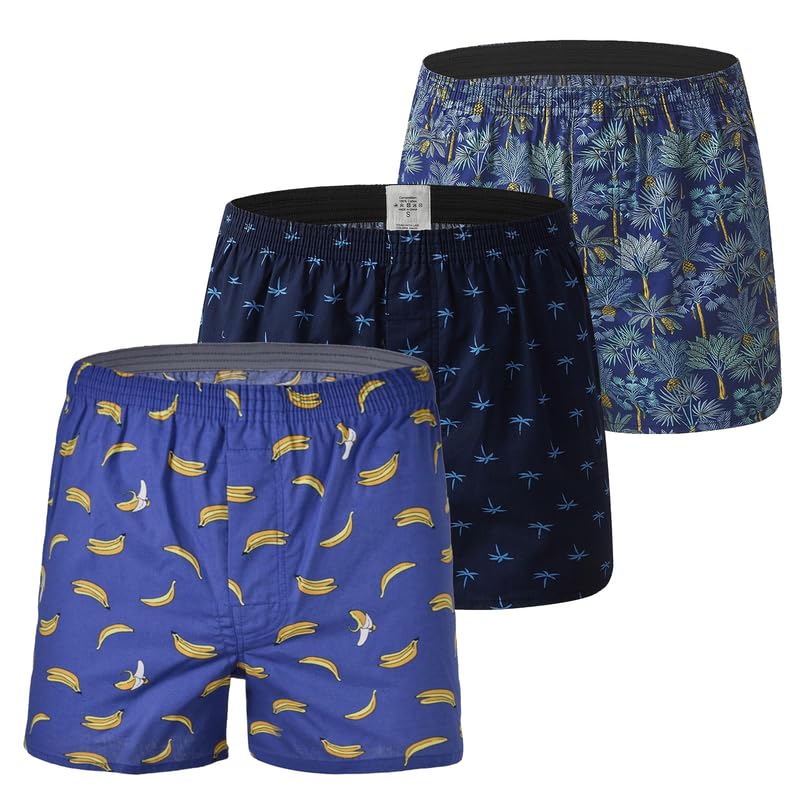 HiaLegion Boxer Uomo Americani Larghi Cotone Boxer con Apertura Traspirante Morbido Boxer Mutande Uomo Cotone