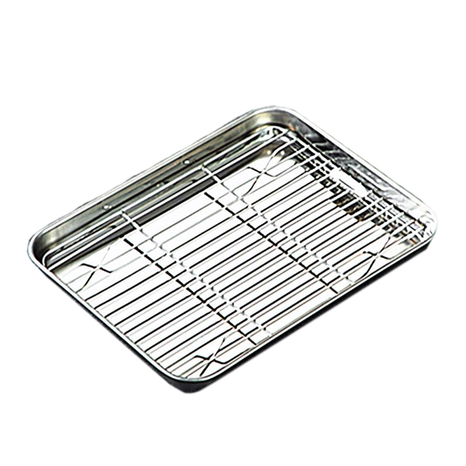 Bandeja con Rejilla extraíble de Acero Inoxidable para Enfriar el Horno, no tóxica, Apta para lavavajillas, Bandeja para Hornear.