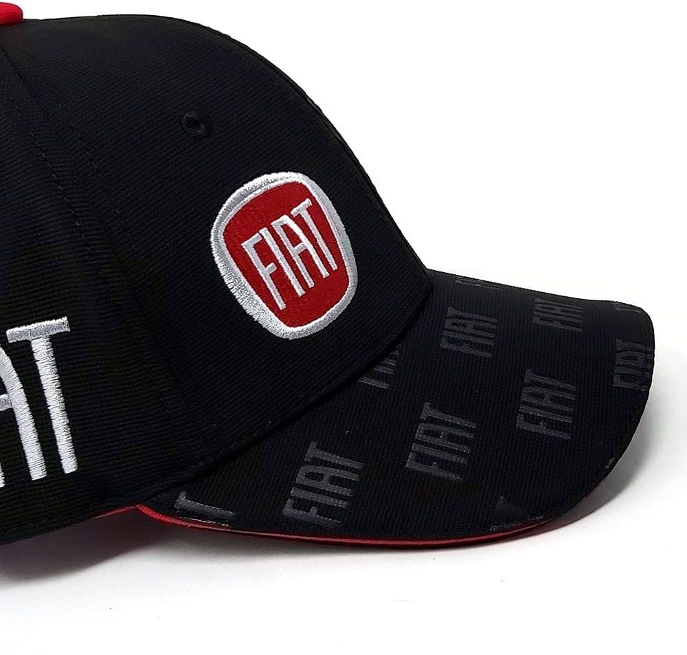 Fiat 21239 Cappellino Nero Visiera Curva, taglia unica : Amazon.it:  Abbigliamento