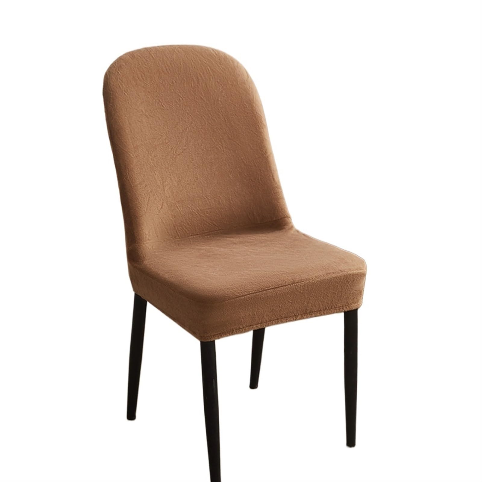 Camel Curved Thick Plush Dining & Office Chair Covers - Round Back & Wingback Slipcovers (1pcs)