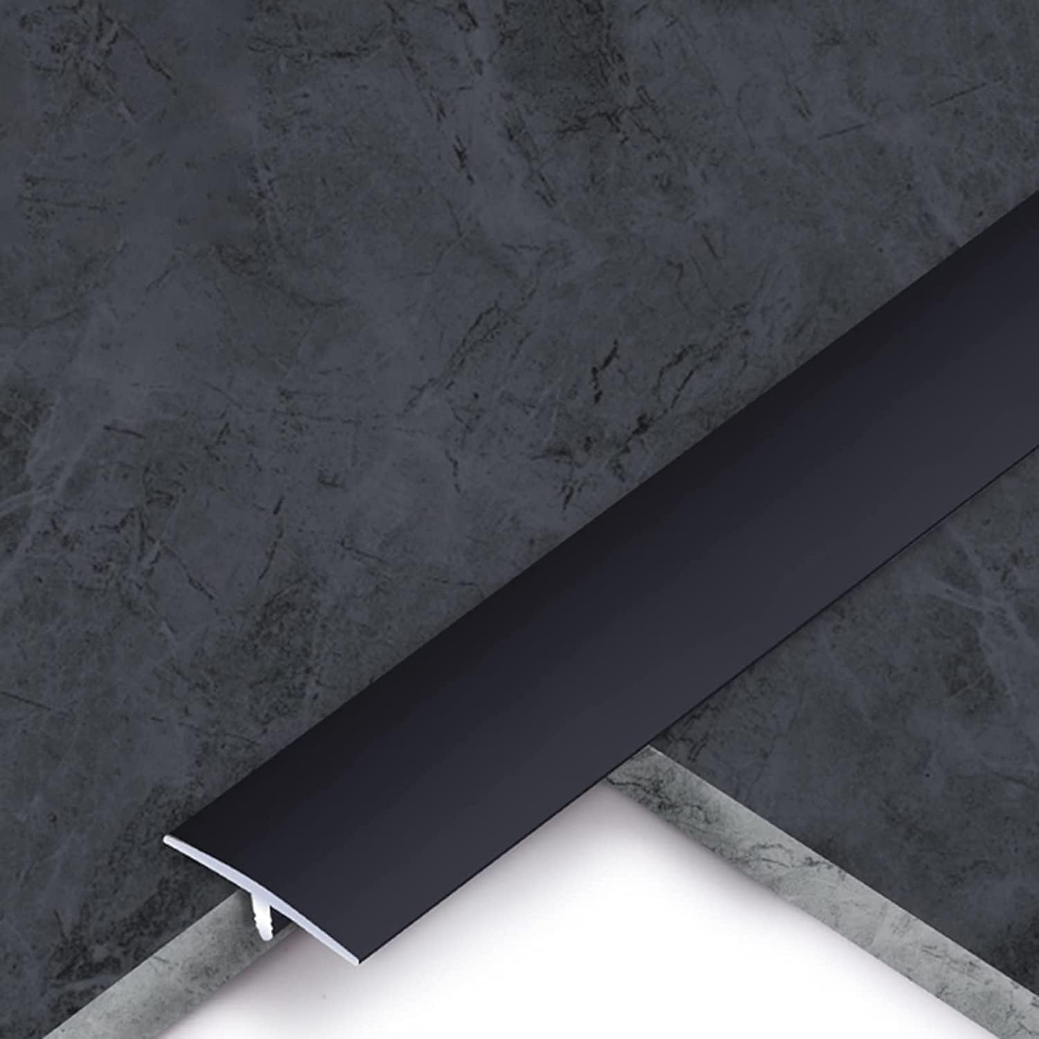 Floor Transition Strip Flooring Edge Trim, Black Gold Silver Floor Cover Strip, Indoor Background Wall, T-Mold Metal Threshold Strips, Easy Clean Tile Seams Transition Strips ( Color : Silver , Size :