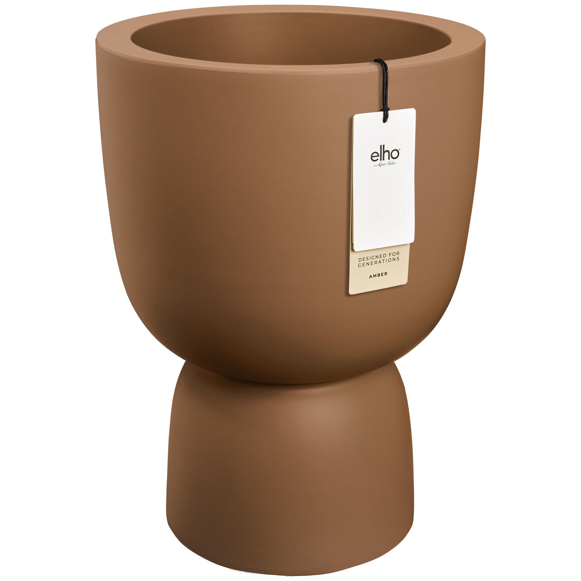 Elho Amber Caramel Coupe Plastic Plant Pot 41Cm