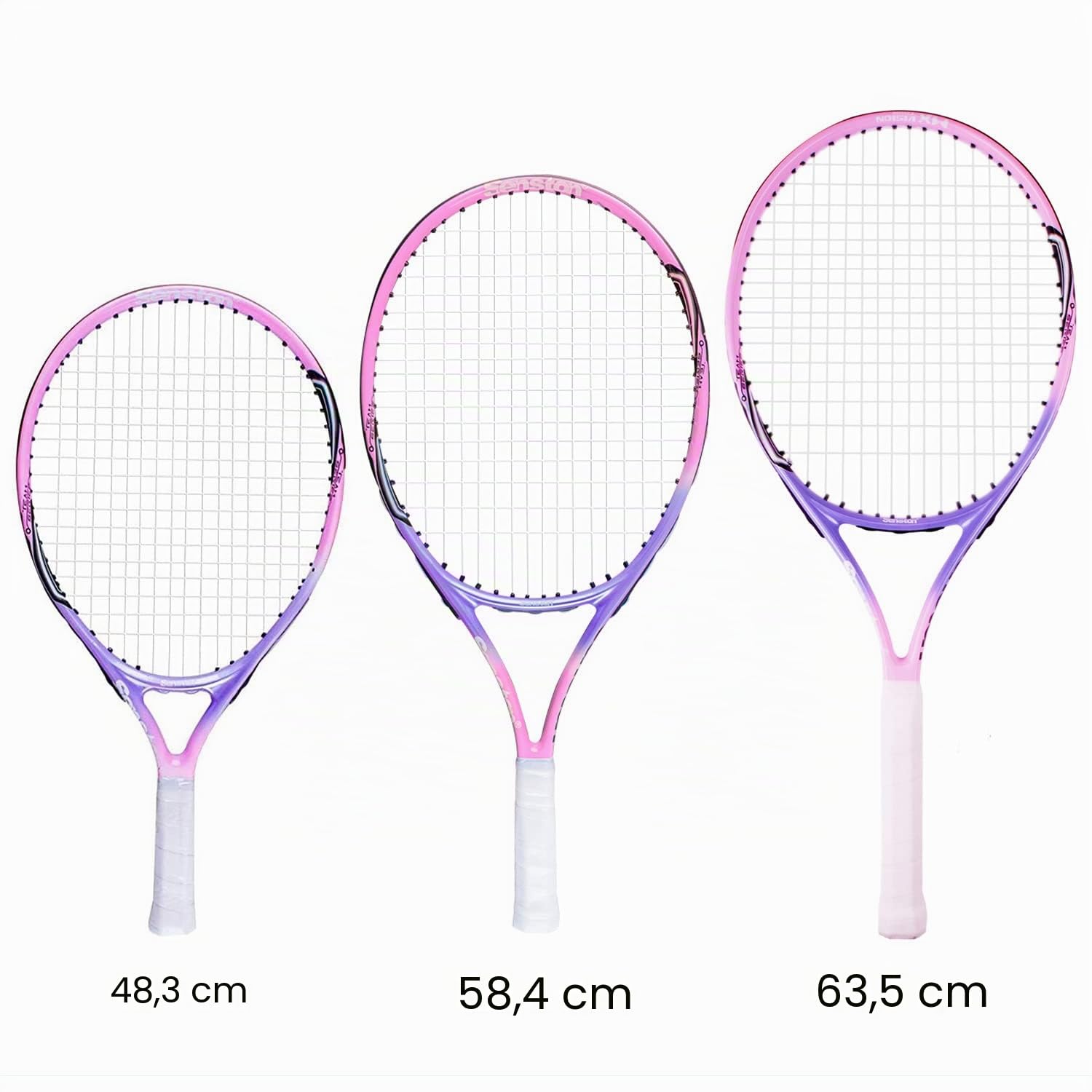 Senston Tennisschläger 19/23/25 One-Piece-Design Tennis Schläger mit Tennistasche,Overgrip,Vibrationsdämpfer