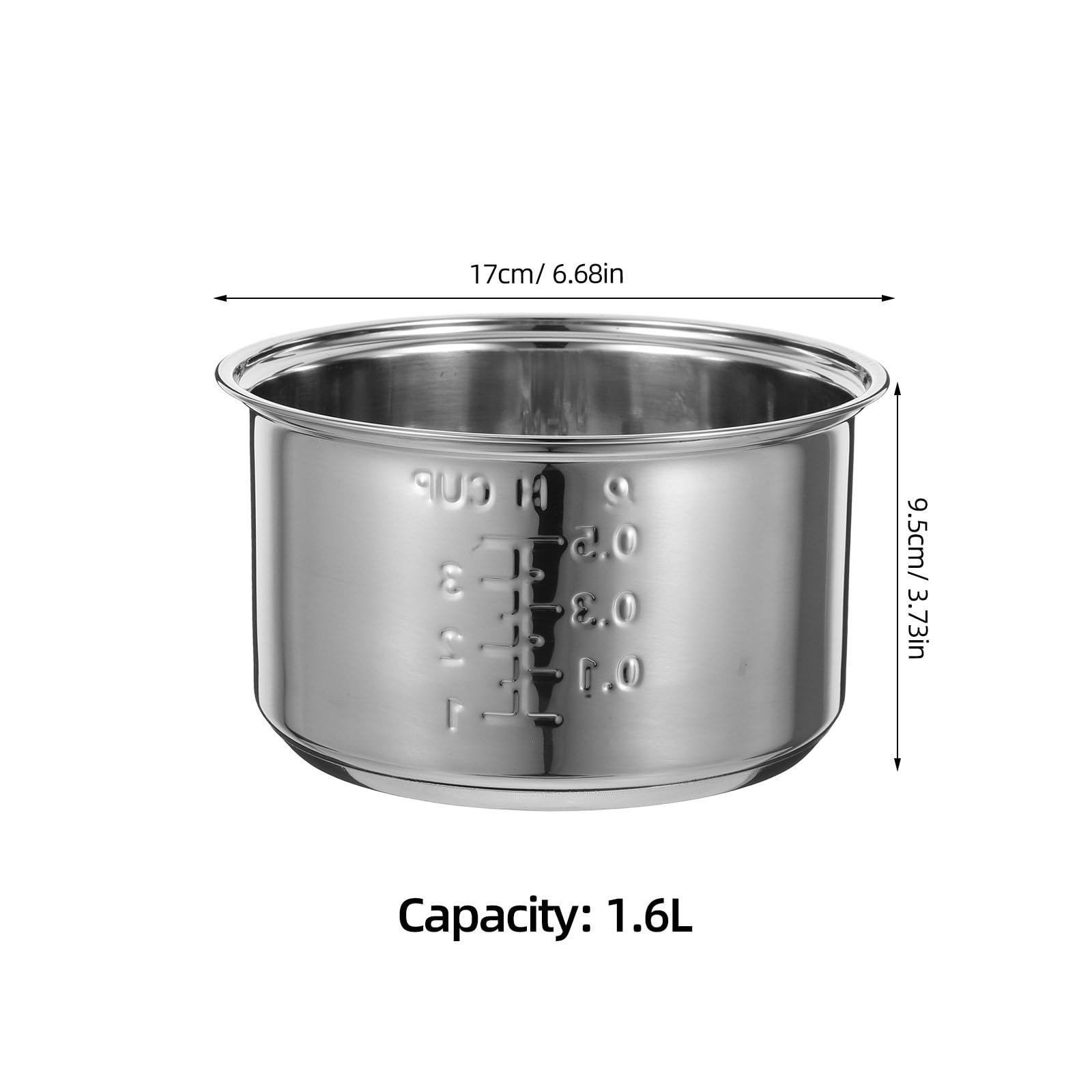 NAMOARLY Stainless Steel Inner Pot for Electric Rice Cooker Replacement Liner for Cooking Rice Porridge and More Compatible with Rice Cooker Models
