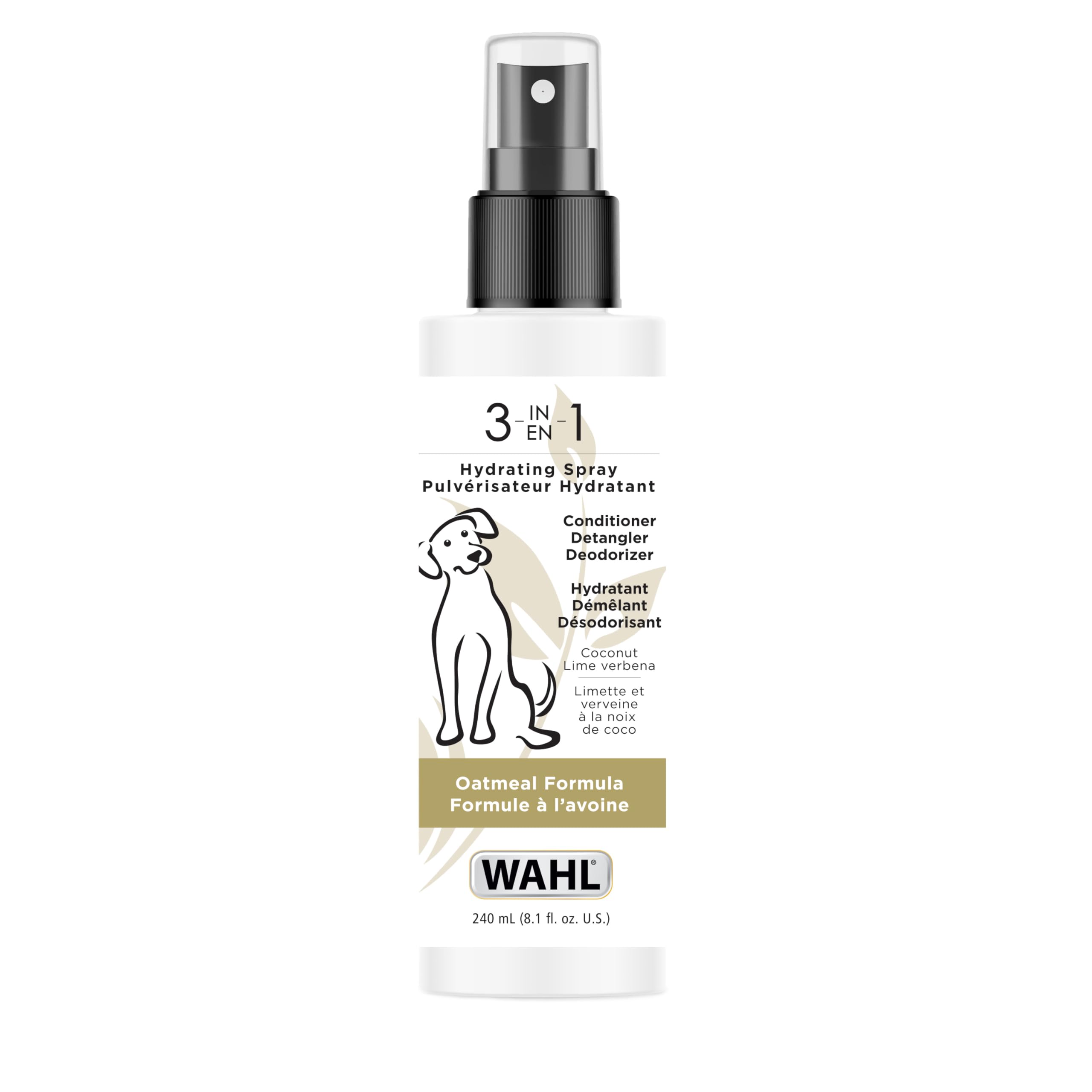 Wahl 3‑in‑1 Pet Hydrating Spray for Dogs & Cats – Oatmeal