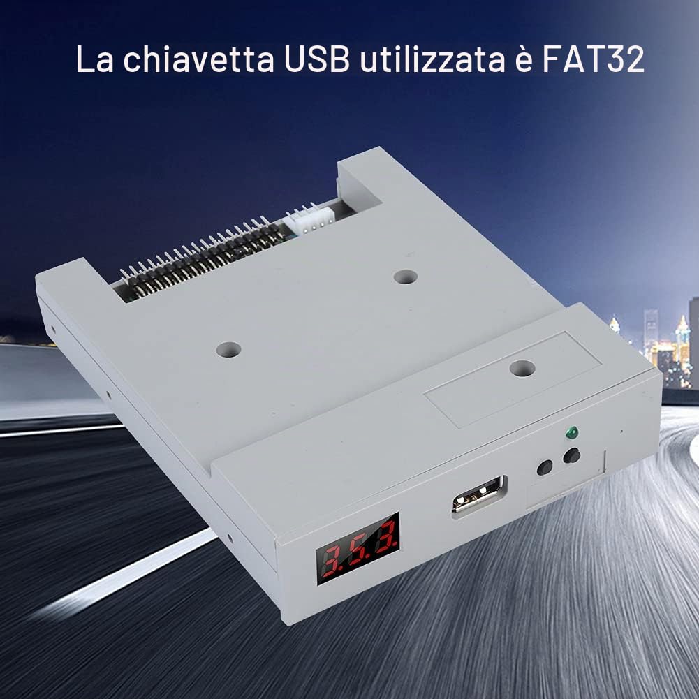 Akozon Amiga 500, 1m44-u100 3.5in 1.44MB USB Gotek USB Floppy Emulatore Plug And Play Tor 1m44-u100 SSD Floppy Drive Emulator
