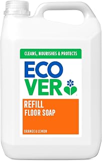 Ecover Floor Soap Refill, Orange & Lemon, Hard Floor Cleaning, 5L