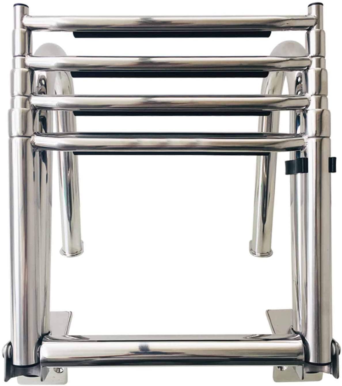 Échelle de bateau pour ponton pliante 4 marches avec mains courantes supportant 150 kg