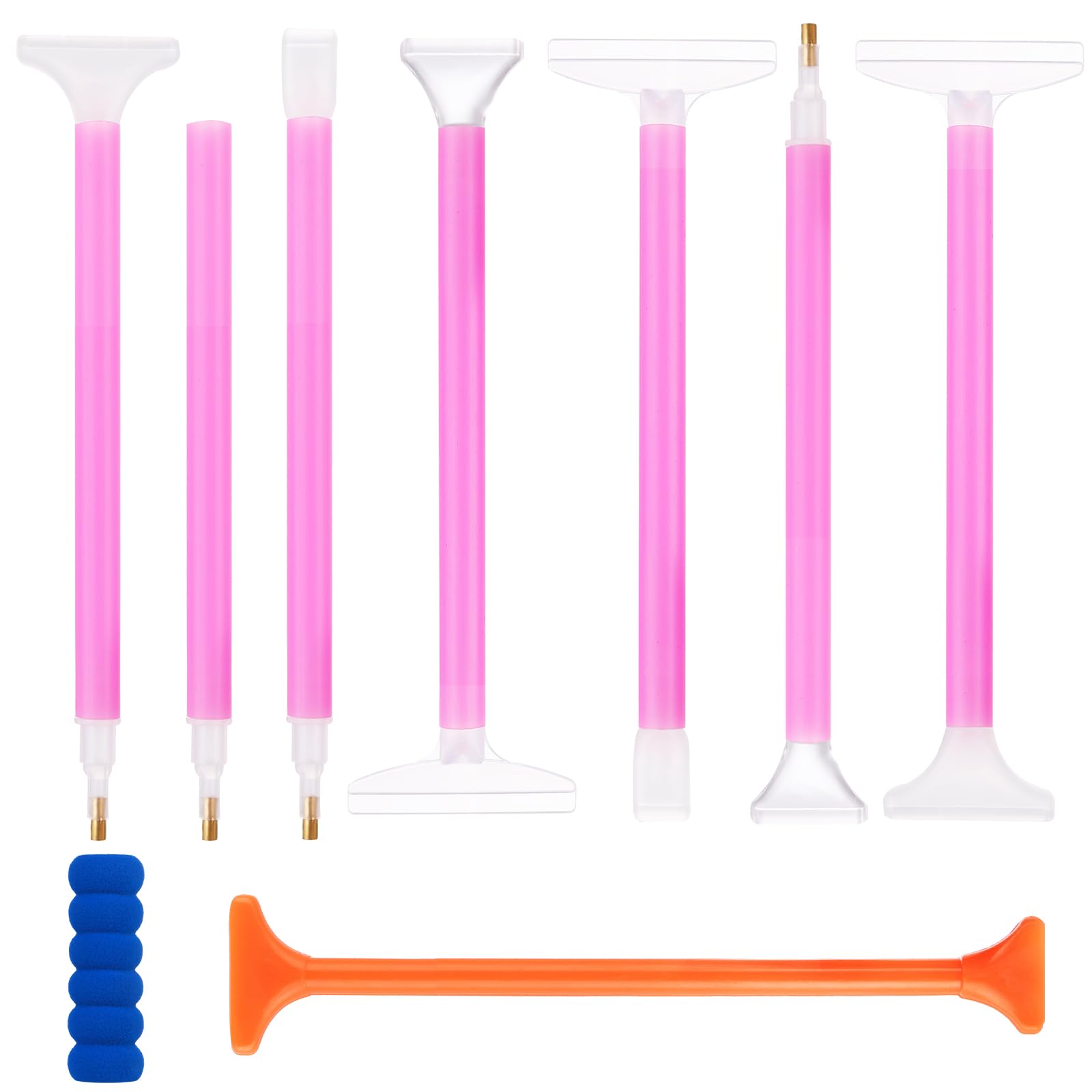 Kit De 8 Stylos Pour Peinture Diamant 5D - Plusieurs Pointes (1,3,6,9) + Outils De Correction - Idéal DIY & Loisirs Créatifs - 3