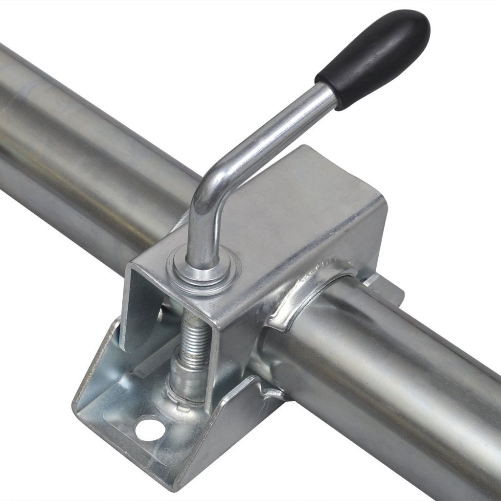 vidaXL Rueda jockey de remolque con 2 soportes 1 abrazadera dividida
