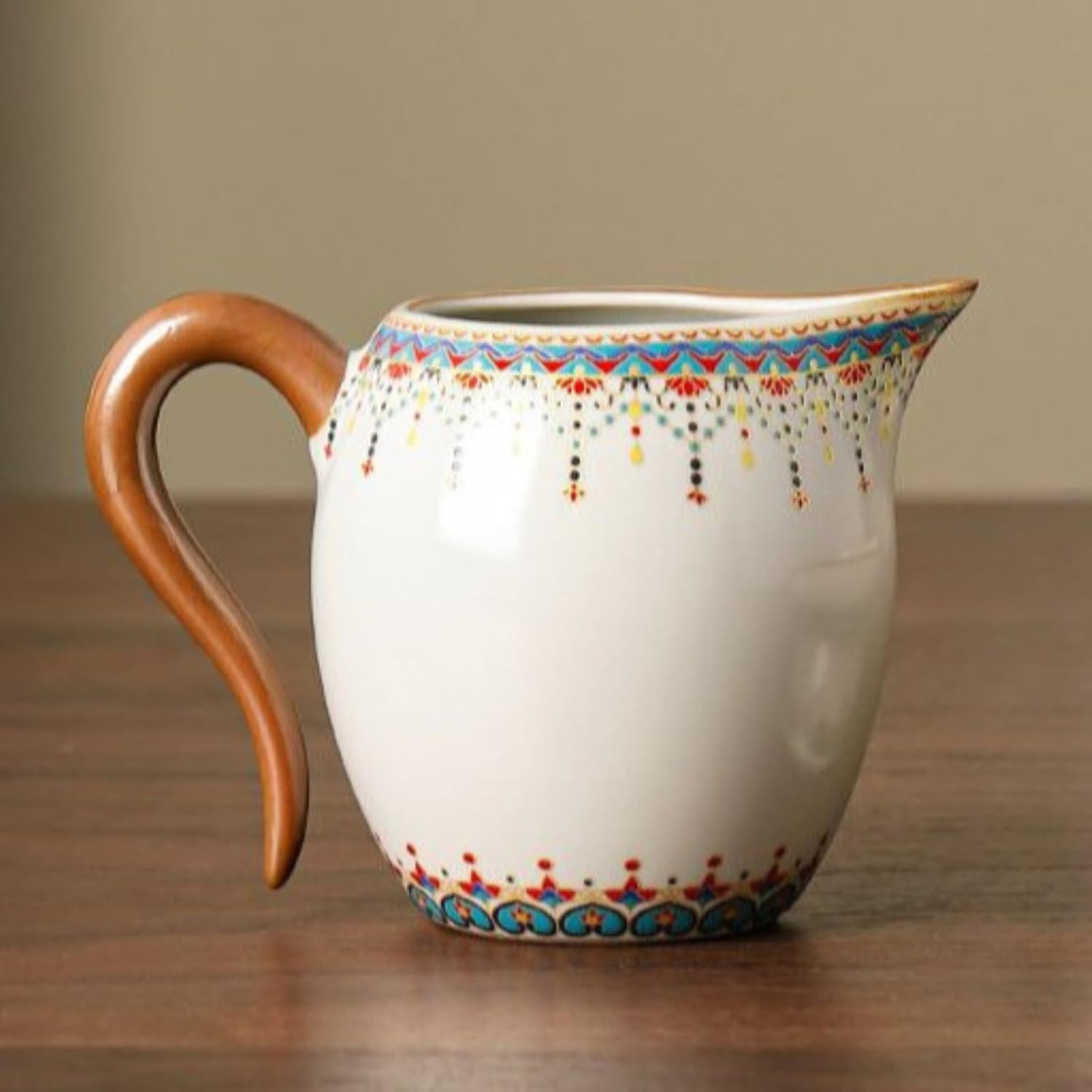 Beige Ru Kiln Ceramics Fairness Cup, 200ml 6.8oz, Tea Pitcher Filter Integrated Kungfu Tea Set