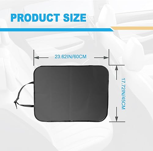 Miniatura 2 de Paquete de 2 alfombrillas protectoras para asiento trasero de automóvil, protector de respaldo de asiento para vehículos para proteger de la