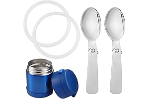 2-Piece Stainless Steel Folding Spoons & Gasket Seal Replacement Parts for Thermos...
