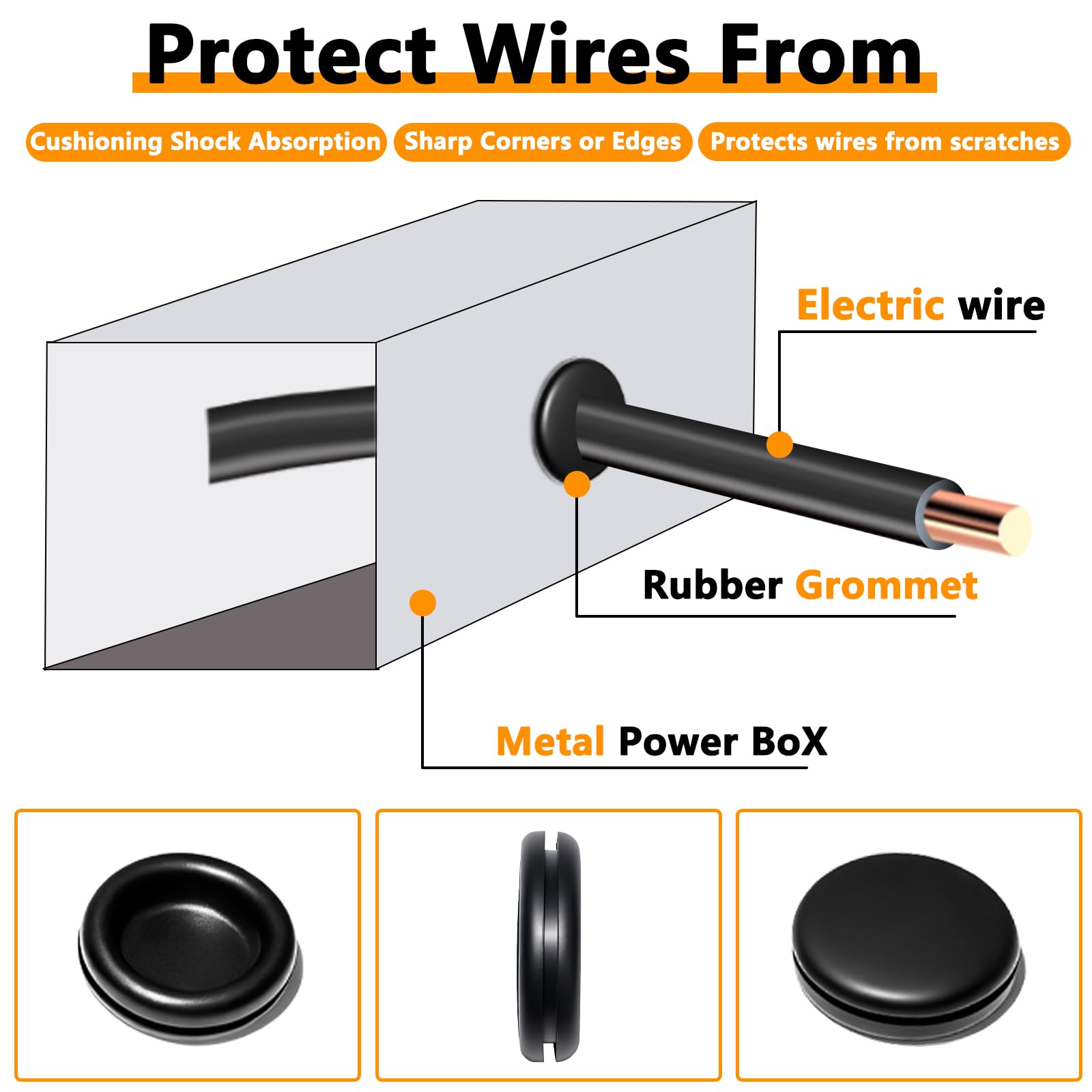 70 Rubber Grommets - Wiring, Automotive, Home -3