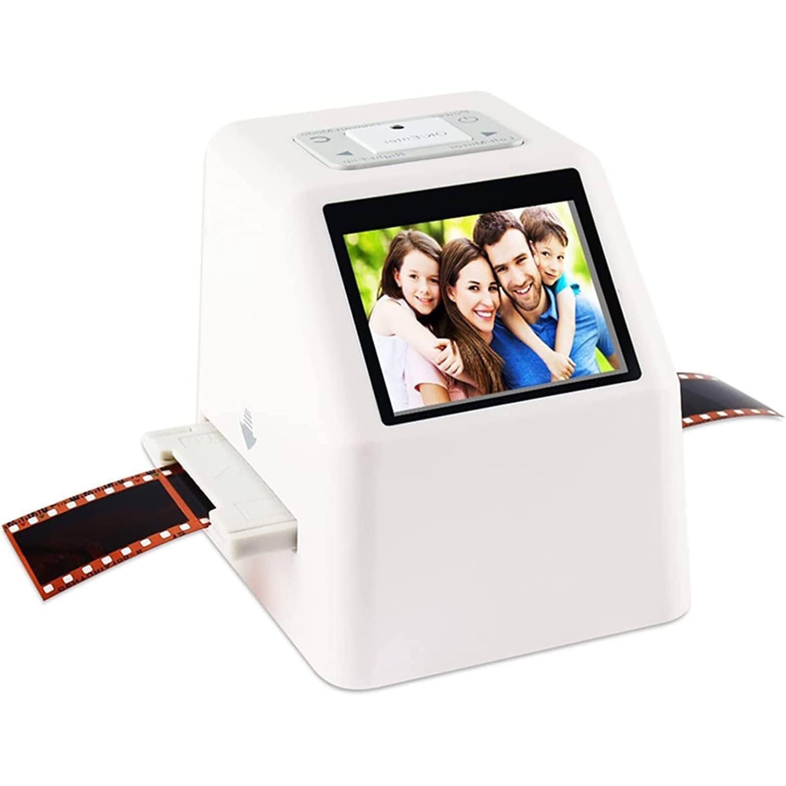 Film Slide Scanner, Digital Film Slide Scanner with 2.4 LCD Screen, All-in-one Device Scan, View, Edit, Convert and Save