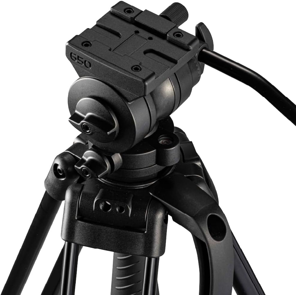 Libec TH-650X Tripod System, Maximum Load Weight: 6.6 lbs (3 kg), Flip Lock Arca-Swiss Compatible, Slide Plate, Small Video Tripod, Lightweight Model, Japanese Brand, Case Included, Video Shooting
