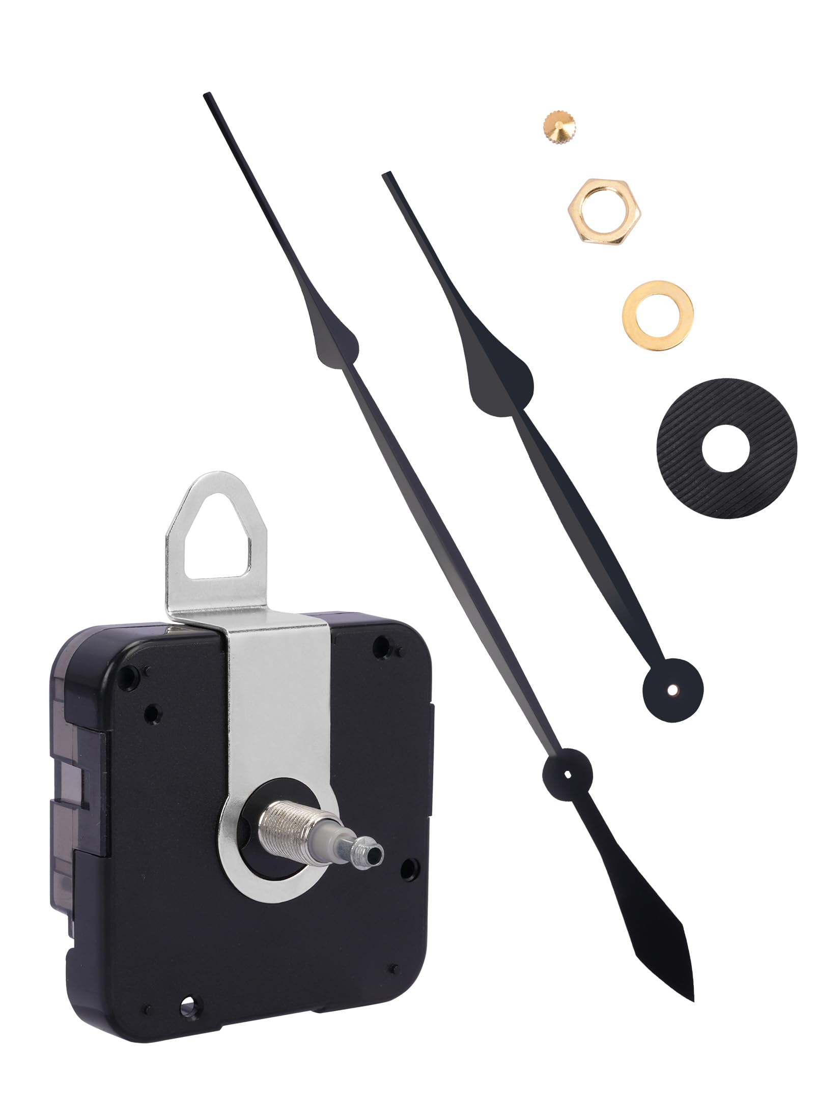high torque clock movement with 17.7" clock hands – large wall clock motor replacement for 36" to 50" diy clocks – battery-operated, clock mechanism kit