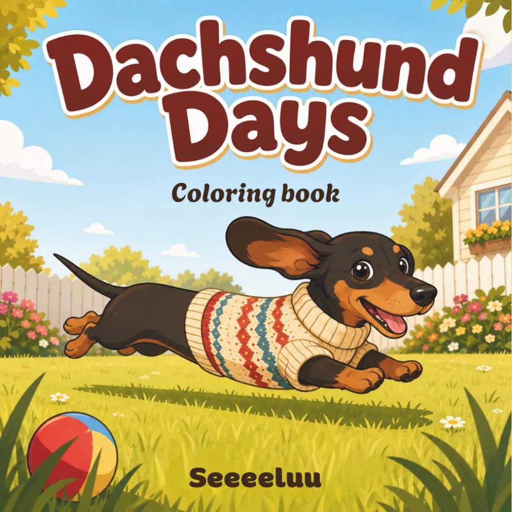 Dachshund Days: A Bold & Easy Adult Coloring Book of Funny, Lovable Wiener Dogs for Dachshund Lovers (Bold & Easy Coloring Collection)