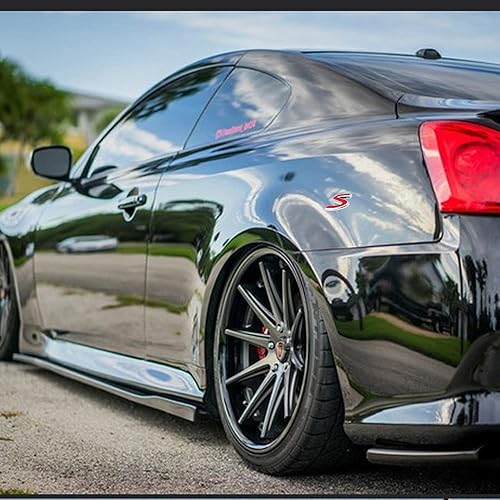 Miniatura 4 de Adhesivo universal de metal 3D rojo S Badge trasero guardabarros para maletero compatible con Infiniti modelo Sedan SUV Q50 Q60 Qx50 Qx70 Qx80