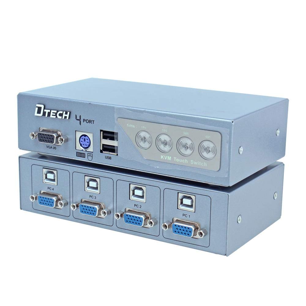 DTechDt-8041 Semi-automatic Kvm Switches 4 To 1