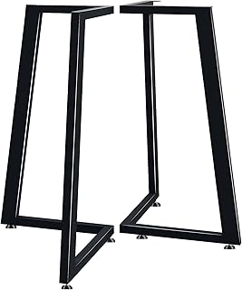 Desk and Coffee Table Legs 28 inch, Metal Adjustable Table Base, Table Legs (Black, H28 x W17, Set of 2)