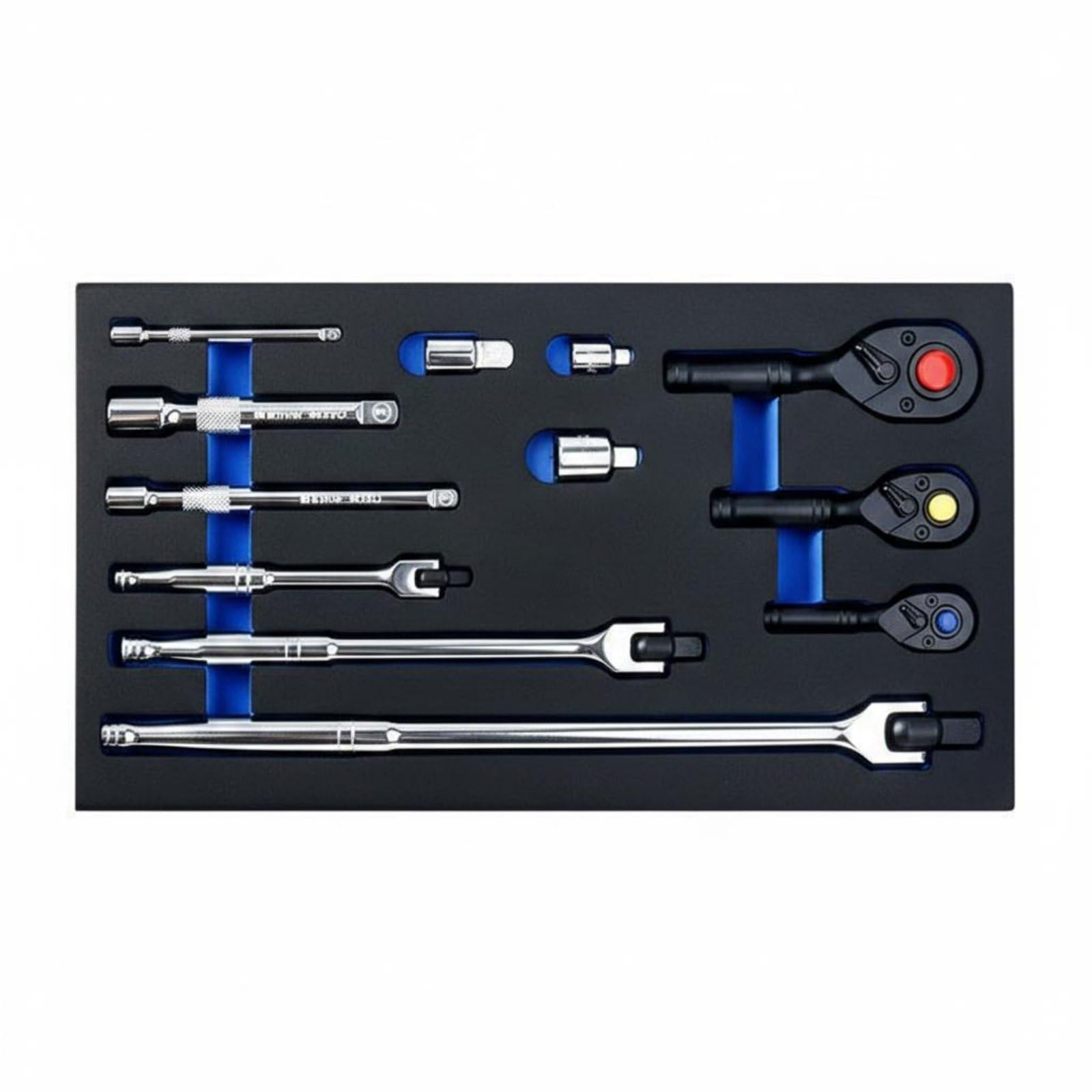 Llave de Carraca Mini con Llave de Trinquete y Juego de Vaso 72 Dientes para Incrementos Finos Acero Cromo Vanadio con Barras de Extensión y, Negro