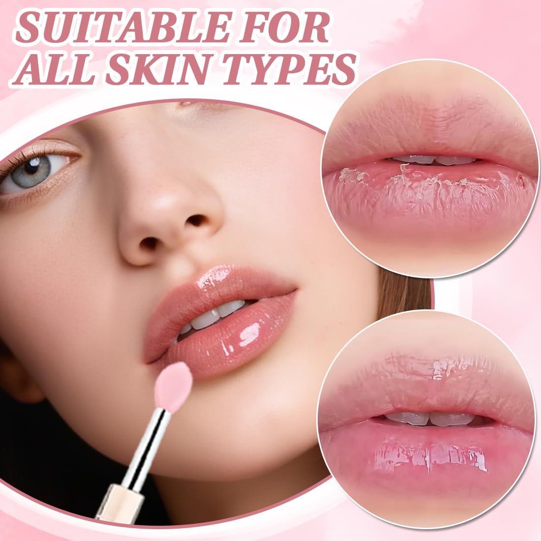 4 Pezzi di Pennelli per Rossetto in Silicone, Applicatori Riutilizzabili per Scrub Labbra, Adatto per tutti i Tipi di Pelle, 11 x 1 x 1 cm, Bianco, Rosa, Rosso Anguria e Blu