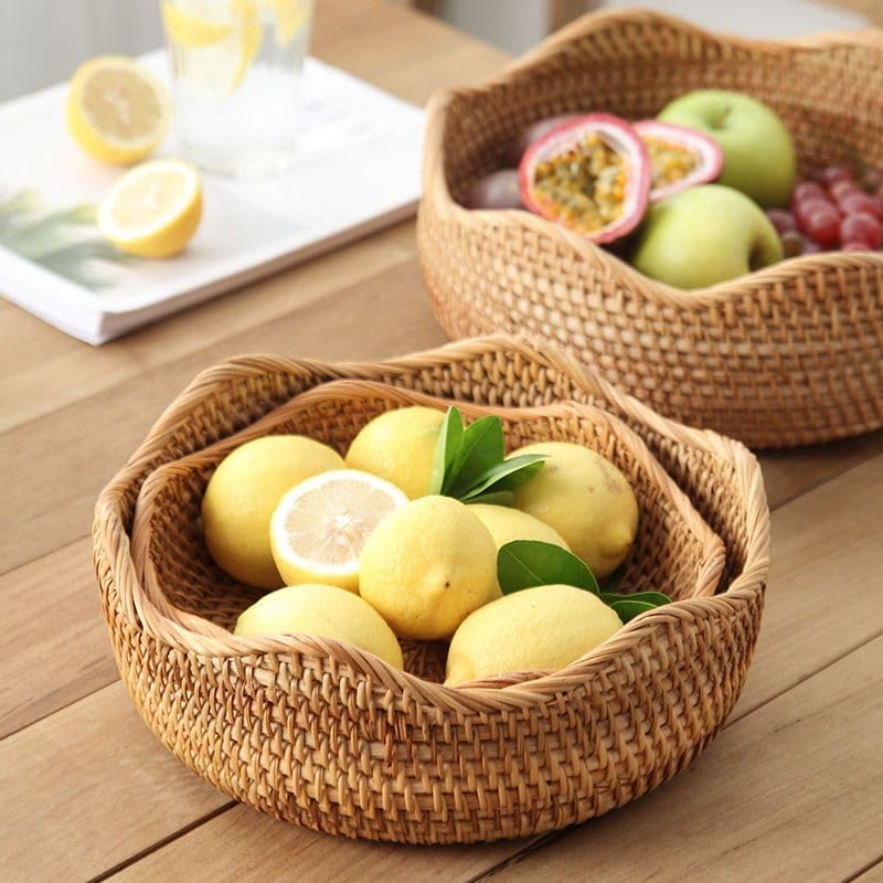 Rattan-Bread-Basket-Hand-Woven-Fruit-Basket-Wicker-Serving-Basket-Bowl-Decorative-Baskets-for-Kitchen-Counter-Organizing-Set-of-3-Wave