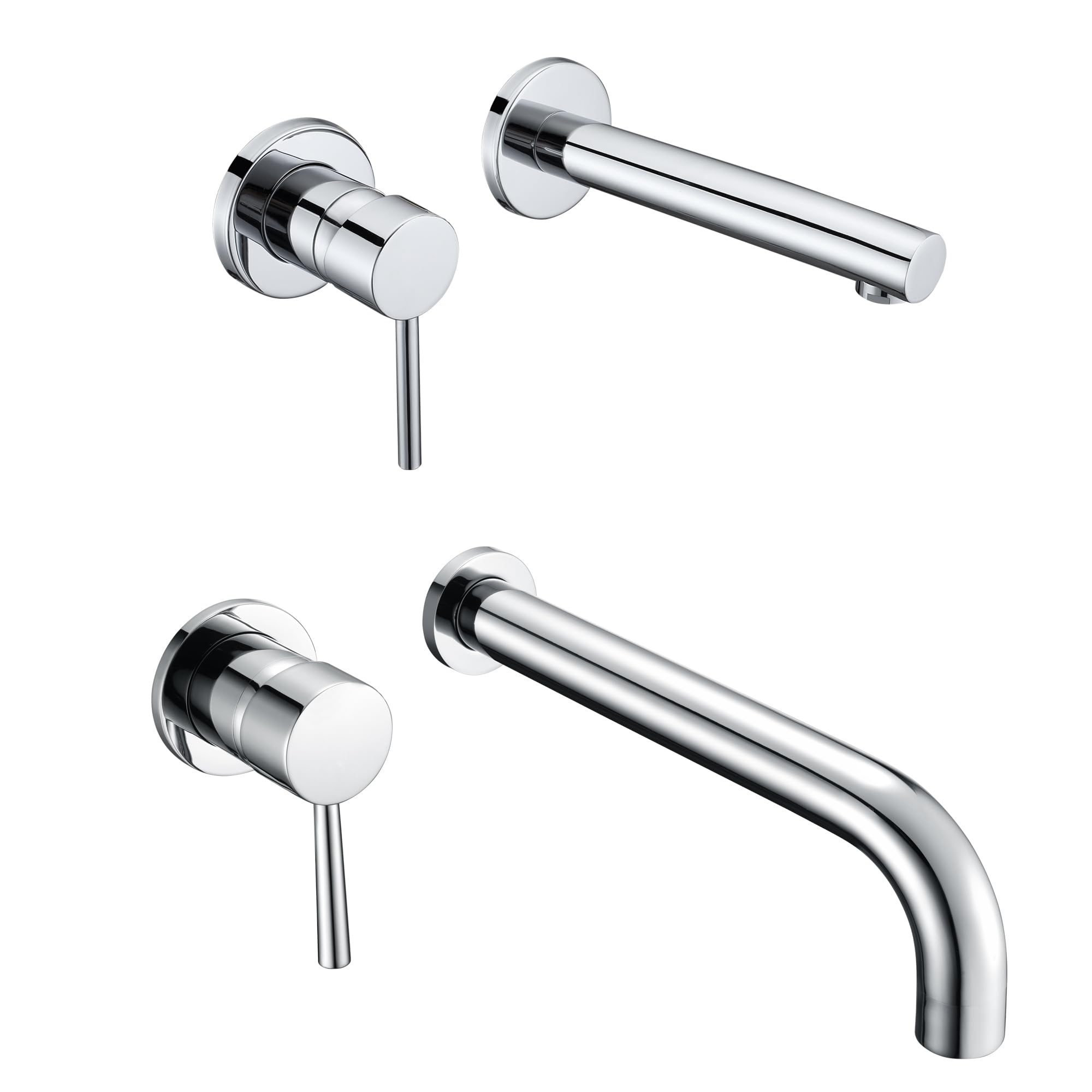 Hcfyauis Bathroom Faucet Wall Mount S1400ci-Lh + Tub Filler Wall Mount S2149ci-Lh
