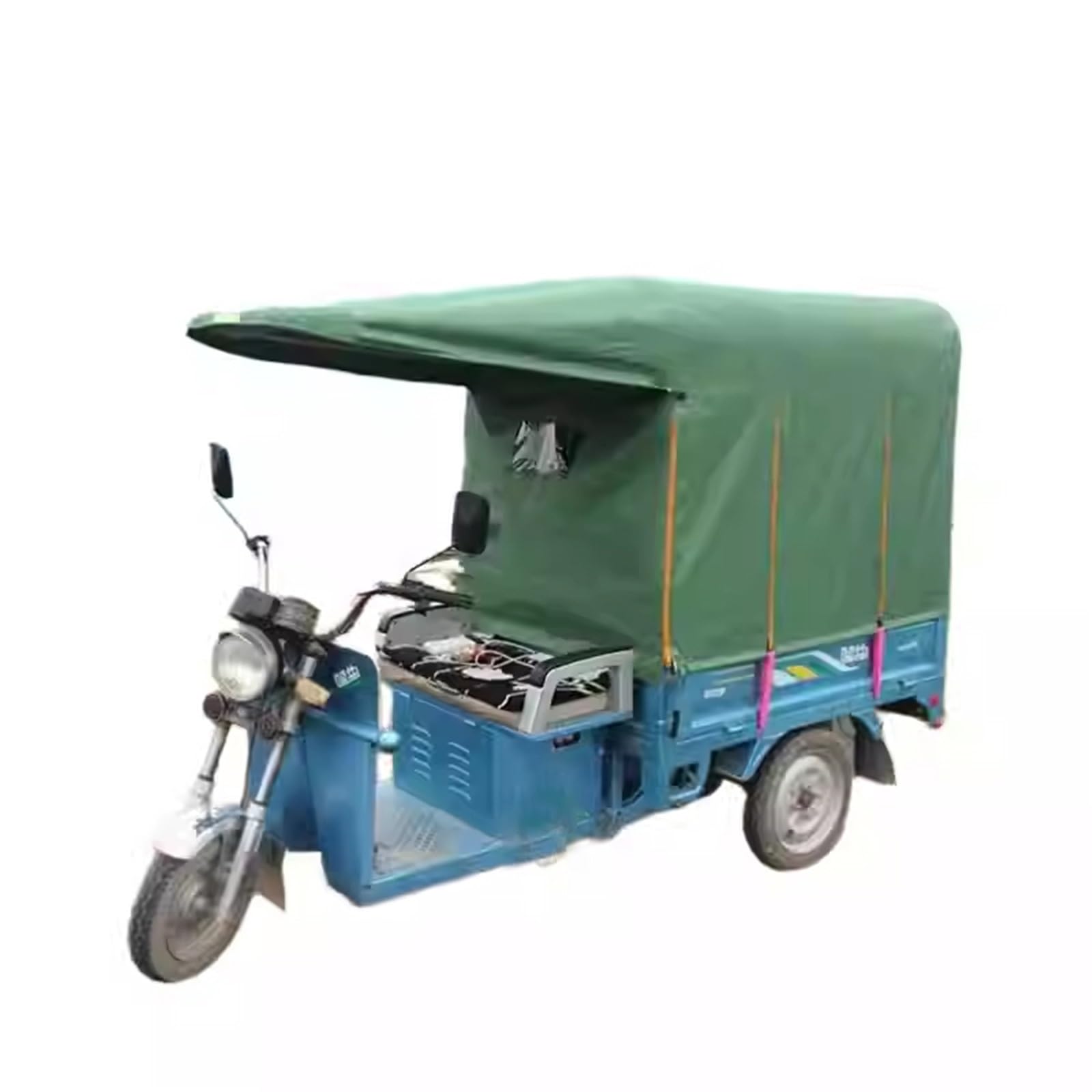 Toldo para triciclo eléctrico exterior impermeable con tela Oxford gruesa protectora de lluvia