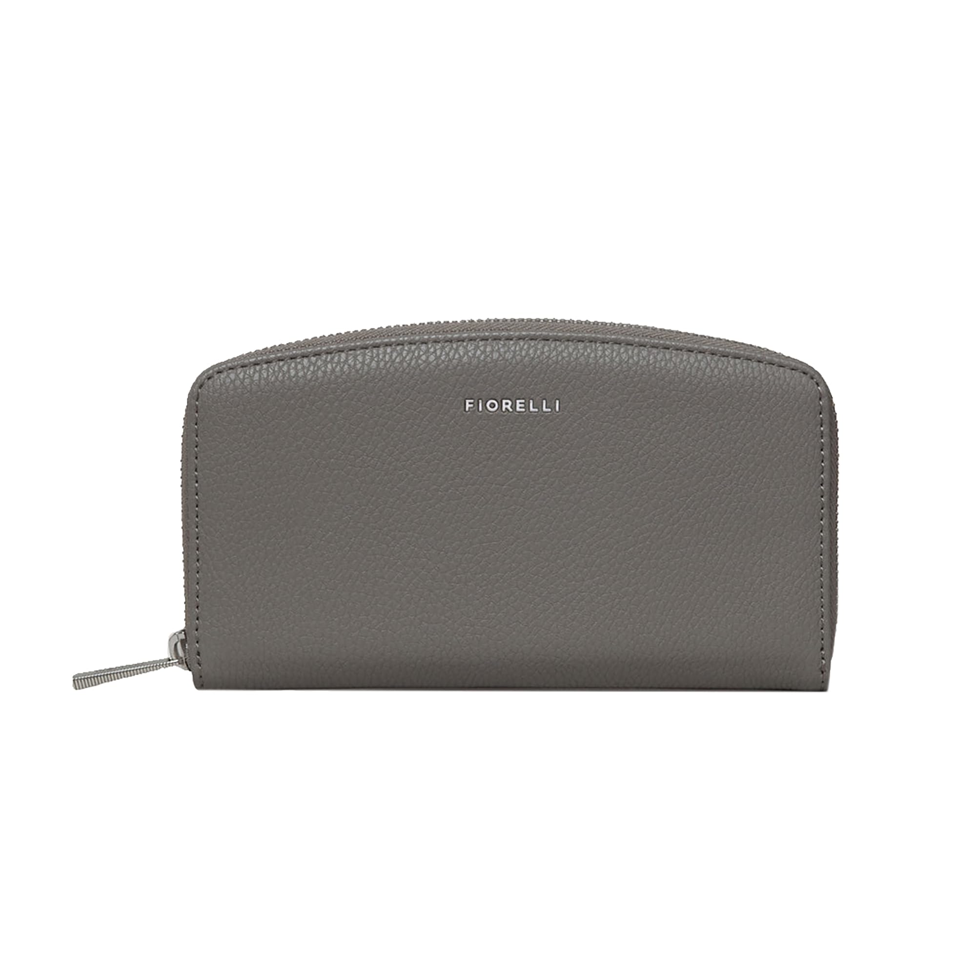 Fiorelli Women's Benny Purse, Multiple Compartments Wallet, 12 Card Slots, Full Zip Closure, Slate Faux Leather