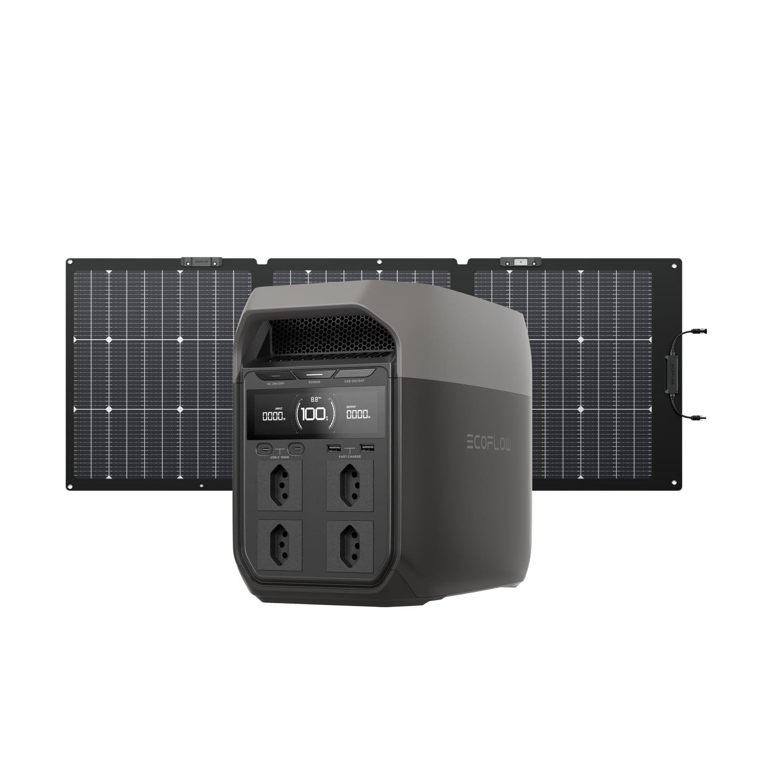 EF ECOFLOW Gerador Solar DELTA 3 com Bifacial Painel Solar NextGen
