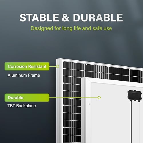 Miniatura 4 de Newpowa Panel solar monocristalino de 150 vatios y 10 bb, módulo fotovoltaico de alta eficiencia de 150 W, 150 W, para caravana, barco, remolque,