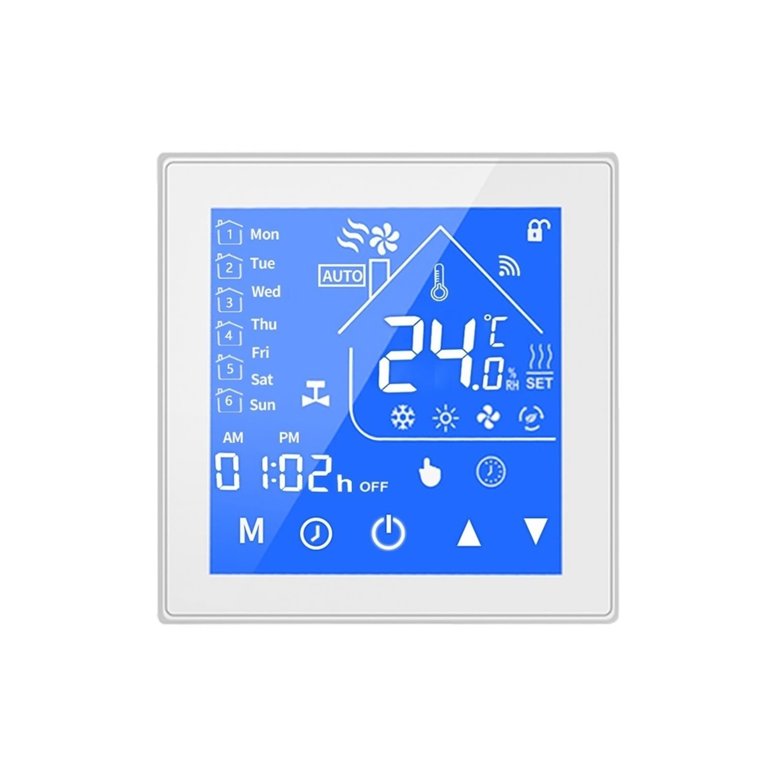 Termostato WiFi Smart Life Riscaldamento Caldaia Acqua/Gas Termostato a pavimento elettrico Regolatore di temperatura ambiente Facile Da Usare(WiFi Water Heating)