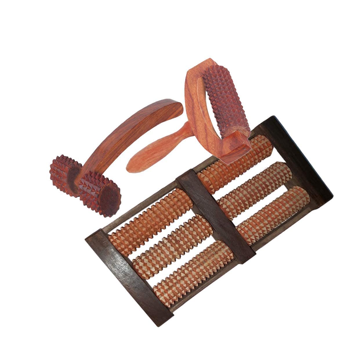 Antlantic Wood Store Wooden Roller Cutter Hand/Leg Massager Body Stress Massager Fitness (7x6) In, Wooden Foot massager 6 Rod (12x6x2) In, Pain Relief Neck Massager (6x3) In set of 3 (B0B3X4JHGD) Amazon Price History, Amazon Price Tracker