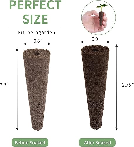 Miniatura 4 de Paquete de 50 esponjas de cultivo, cápsulas de crecimiento de semillas compatibles con AeroGarden, cápsulas de repuesto equilibradas PH accesorios