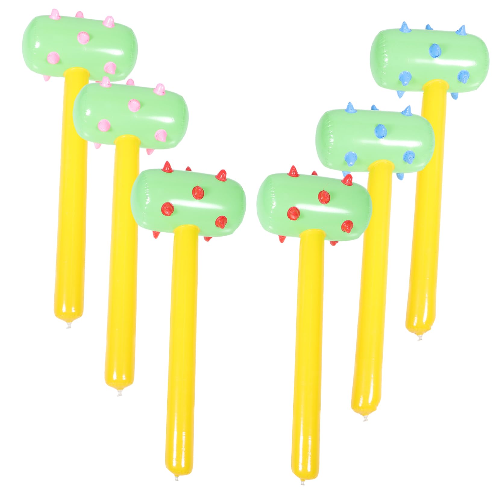 VANZACK 6PCS Inflatable Hammer for Fun PVC Inflatable Hammers Colorful Design Lightweight and Portable present for Childrens Playtime Random Color