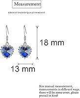 Vista 4 de Titanic Heart of The Ocean - Juego de collar y pendientes de pulsera y anillos de joyería de Titanic, chapado en plata, zafiro, cristal azul