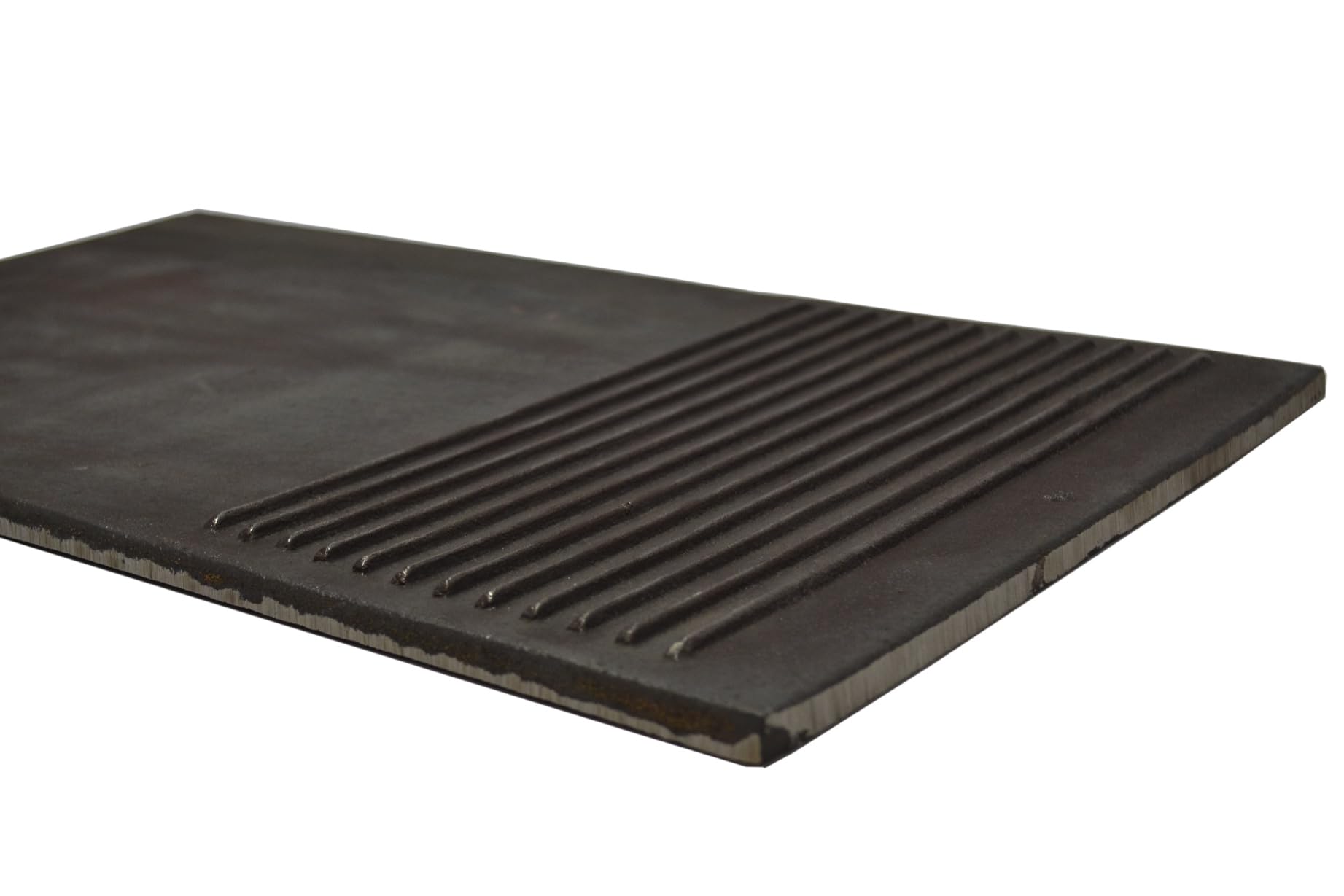 SEZAM Piastra Grill in Ghisa Piastra in Ghisa per Grill Grigliata Liscia e Rigata 50 x 30 (49,5x30cm)