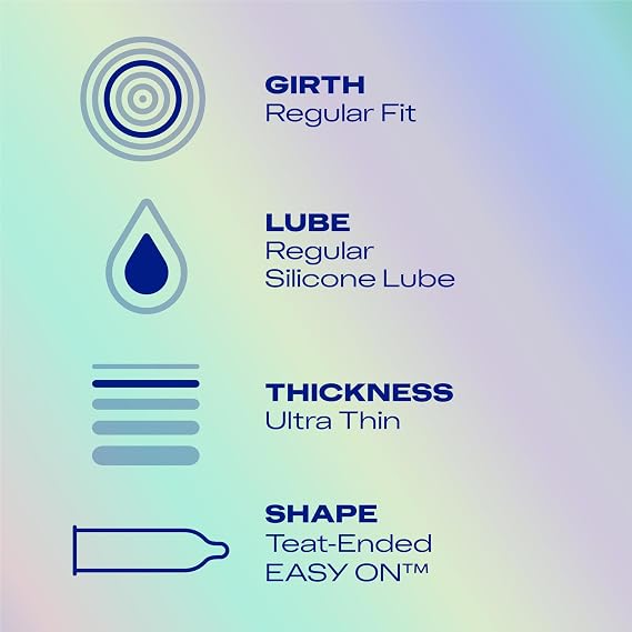 Durex Nude, 60 Condoms (30s x 2), Ultra Thin, Pre Lubricated, Regular Fit