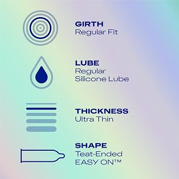 Durex Nude, 60 Condoms (30s x 2), Ultra Thin, Pre Lubricated, Regular Fit